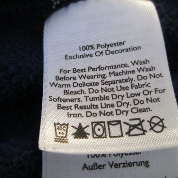 Eddie Bauer 1/4 Zip Blue Fleece Pullover Long Sleeve Top Size S - Picture 8 of 10